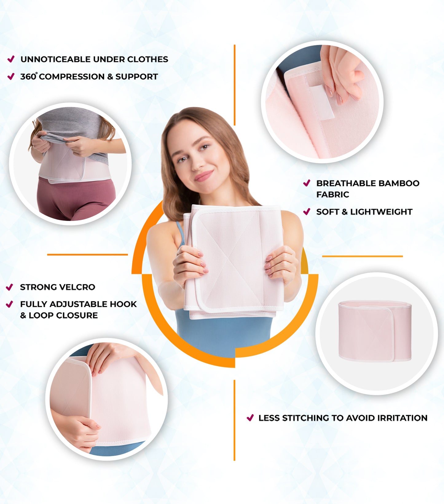 SNUG360™ 9" Unisex Abdominal Binder