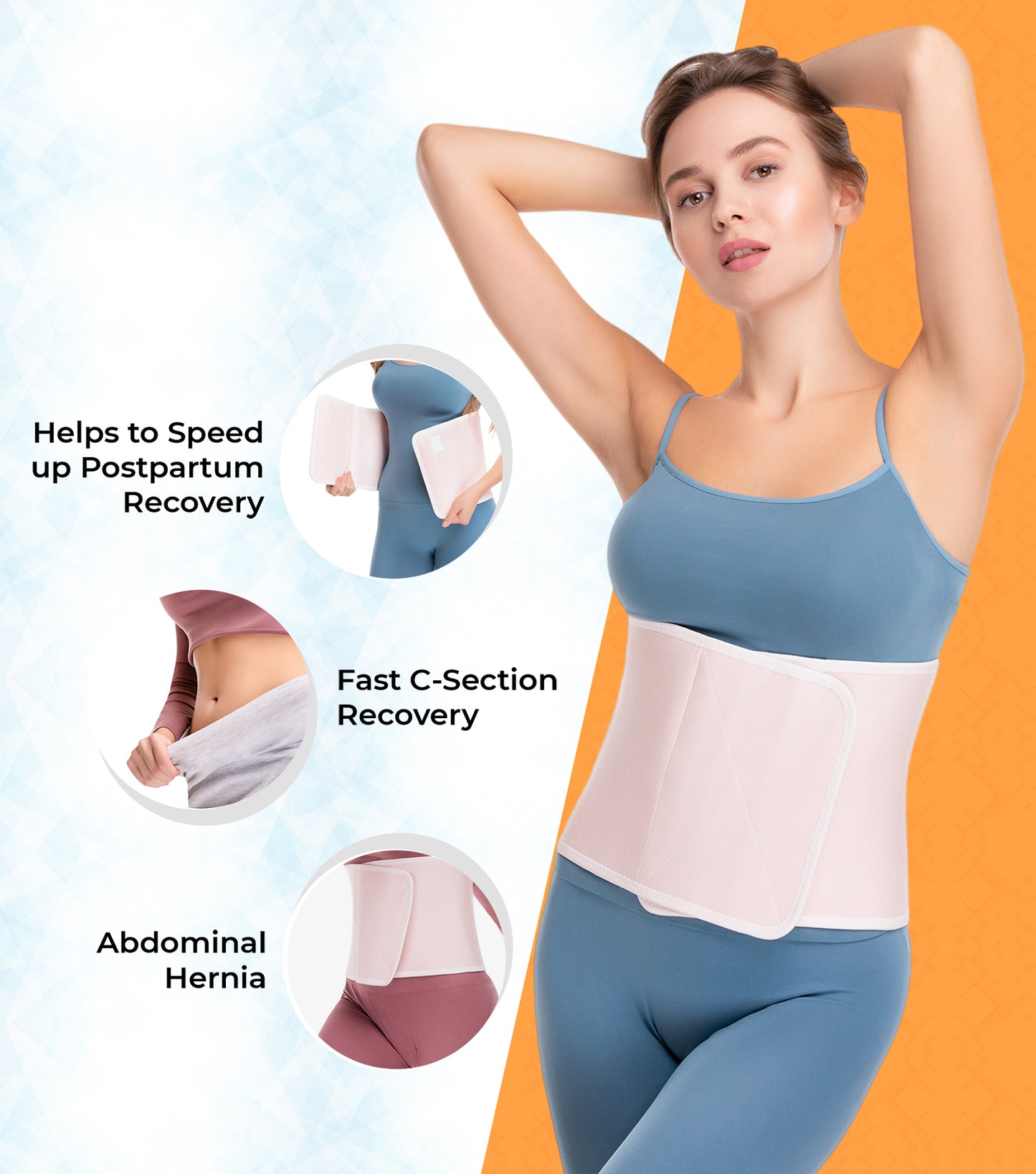 SNUG360™ 9" Unisex Abdominal Binder