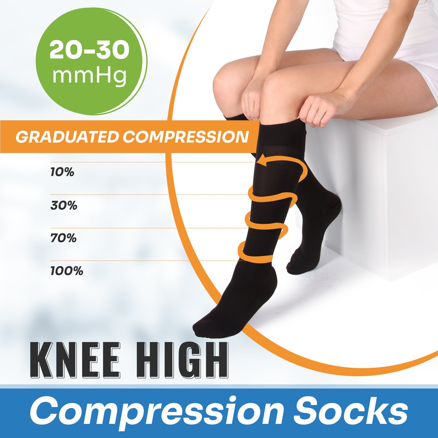 knee high compression socks 20 30 mmhg