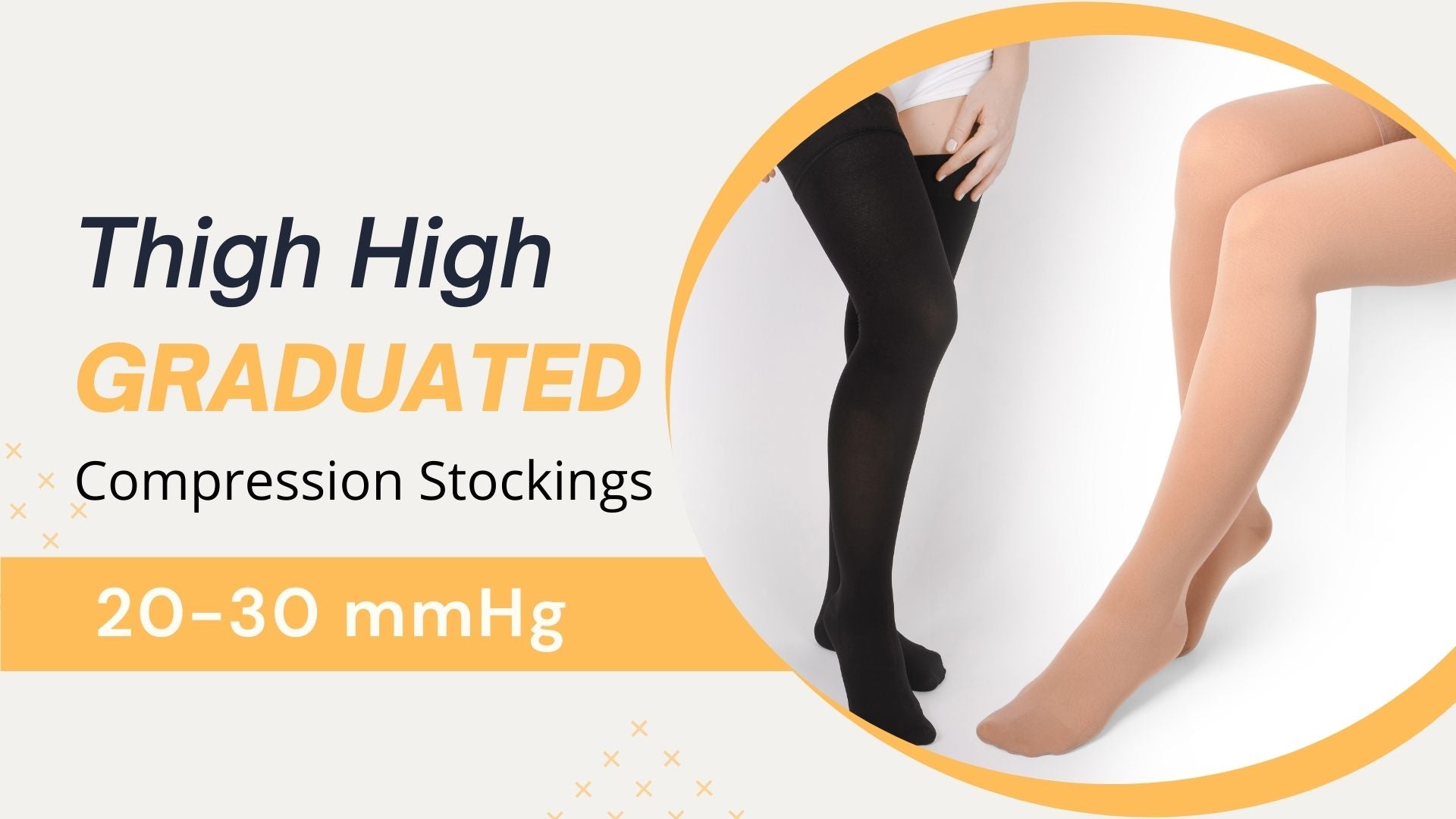 20-30 mmHg Thigh High Compression Stockings