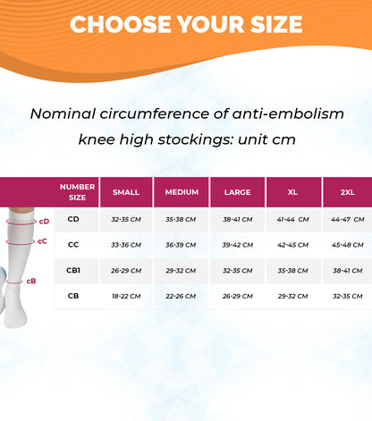 SNUG360™  Anti Embolism Compression Socks - Knee High