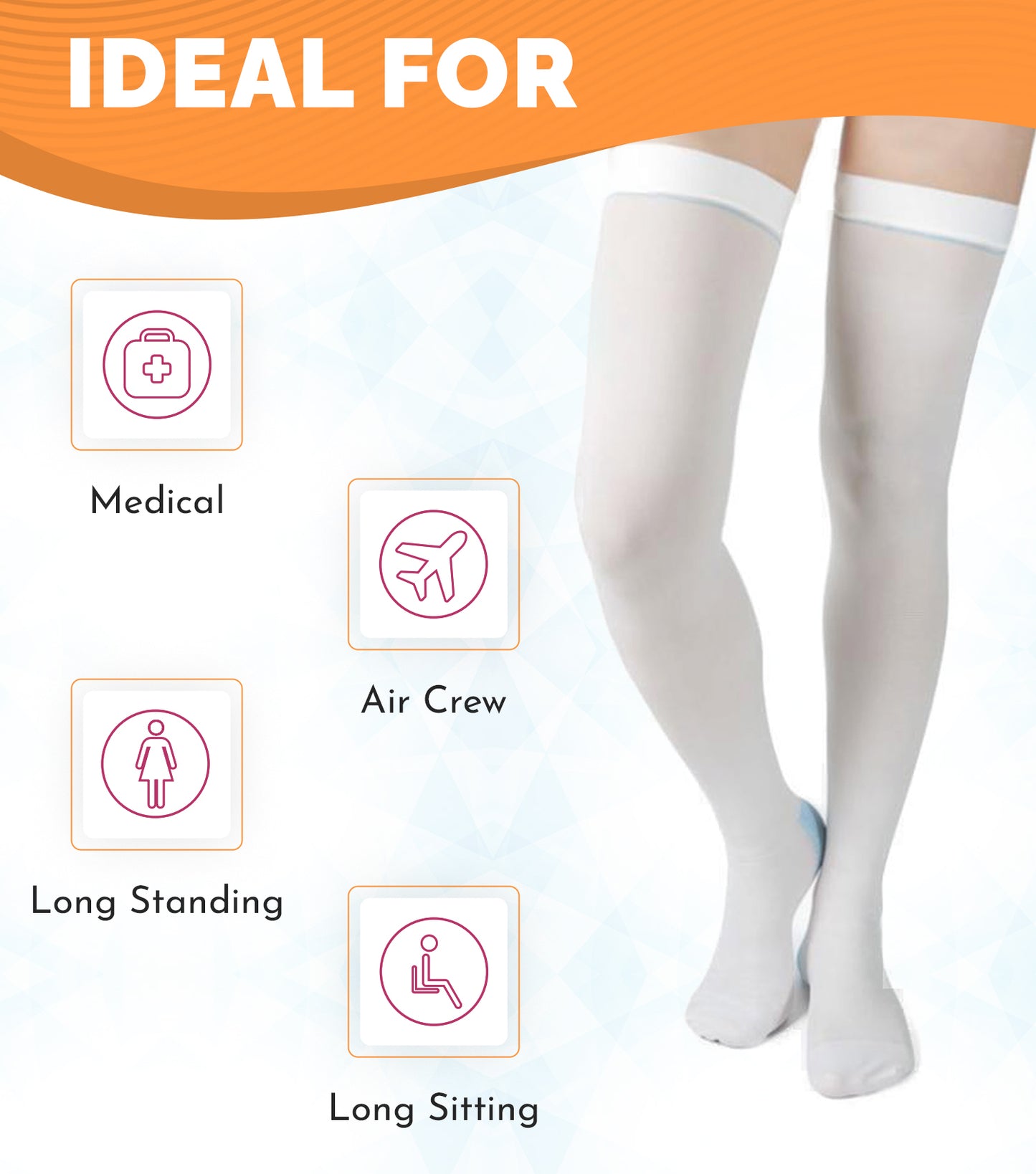 Unisex ted compression stockings