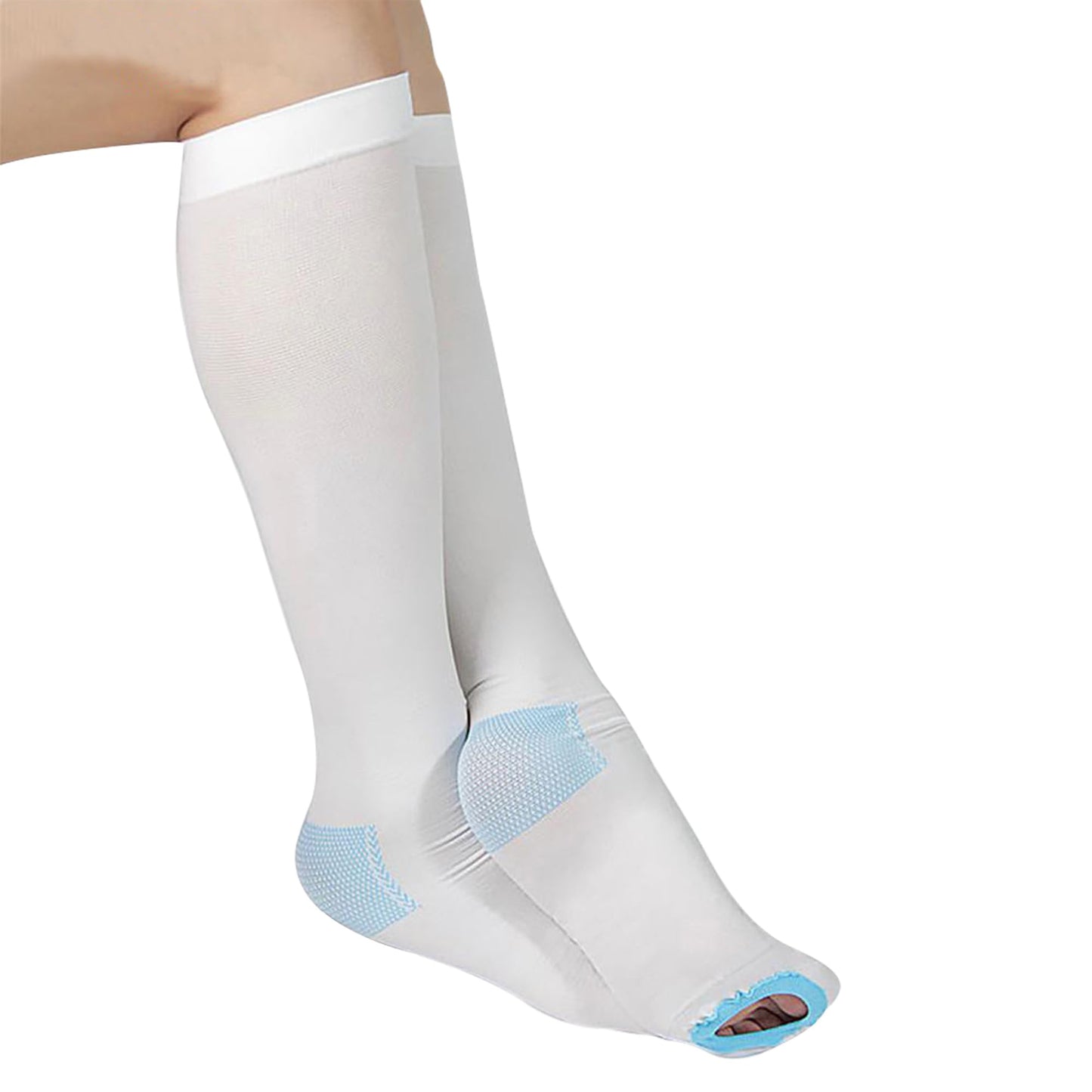 Anti-Embolism Compression Socks Knee High, SNUG360® TED Socks, White