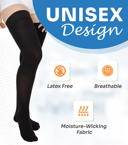 thigh high compression socks