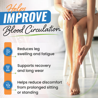 Anti-Embolism Stockings Thigh High, 15-20 mmHg, White