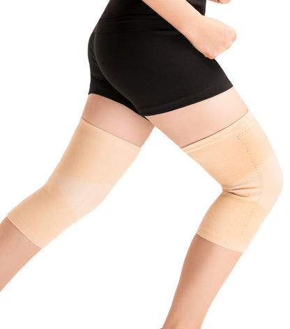 Wool Knee Warmer Sleeves Beige