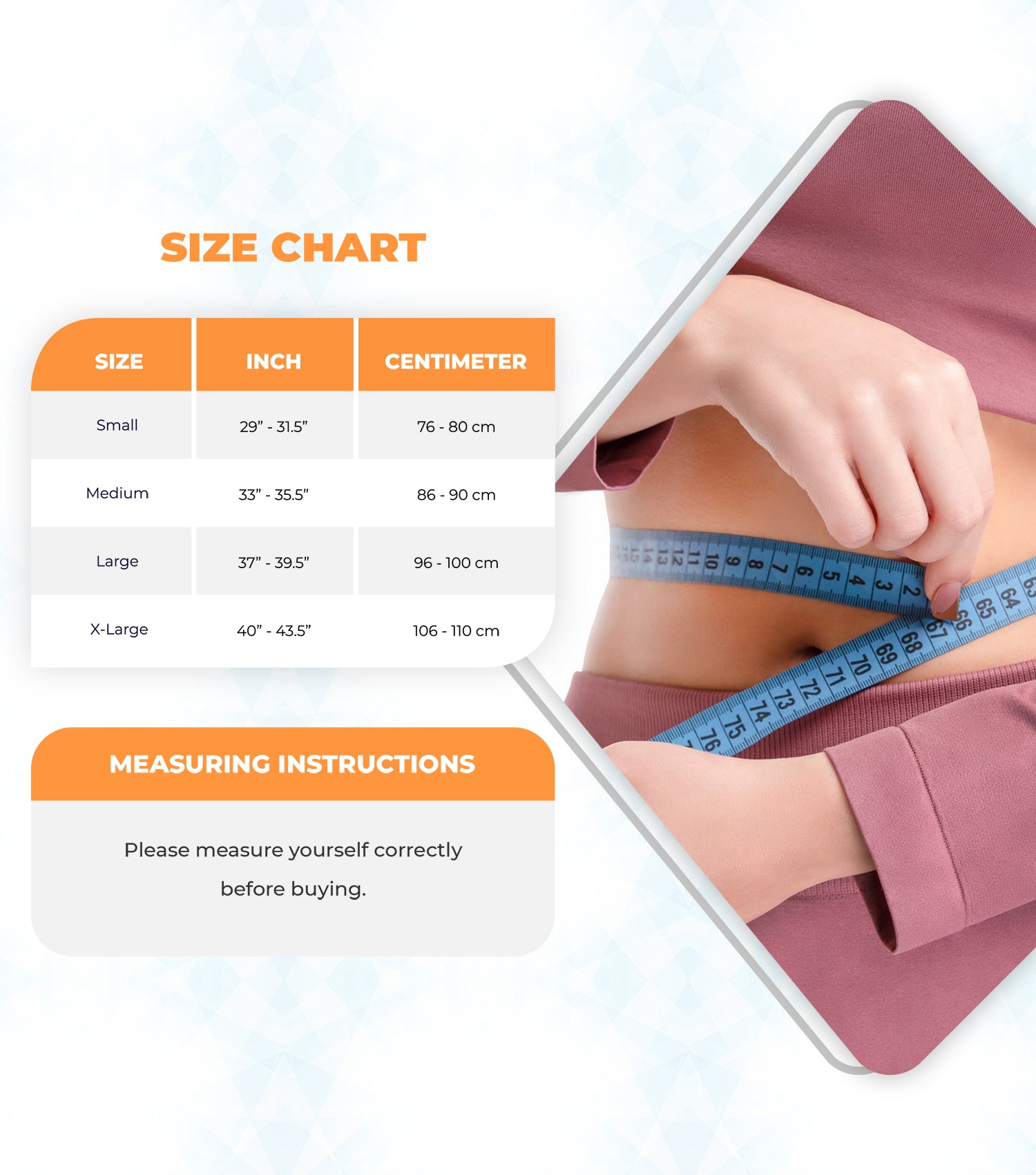 Medical Abdominal Binder Size Chart