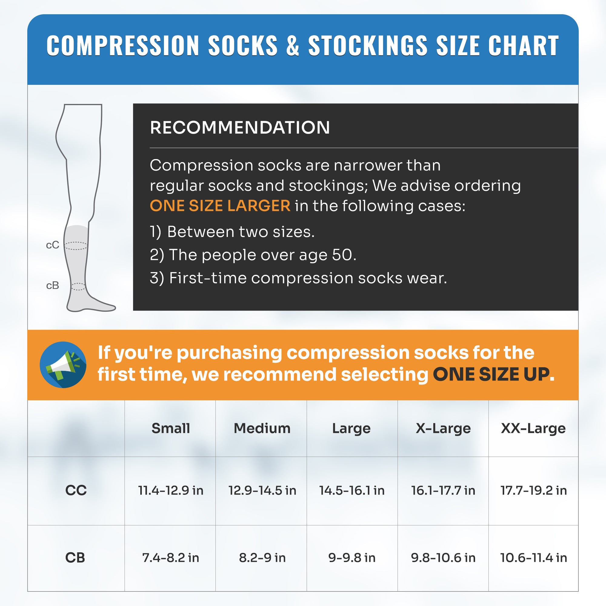 Knee High 20-30 mmHg Compression Socks, Closed Toe – SNUG360