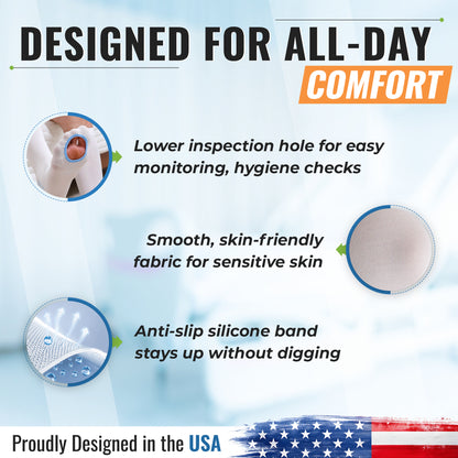Anti-Embolism Compression Socks Knee High, SNUG360® TED Socks, White